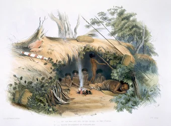 The Aboriginal Inhabitants, II. Native Encampment at Portland Bay, 